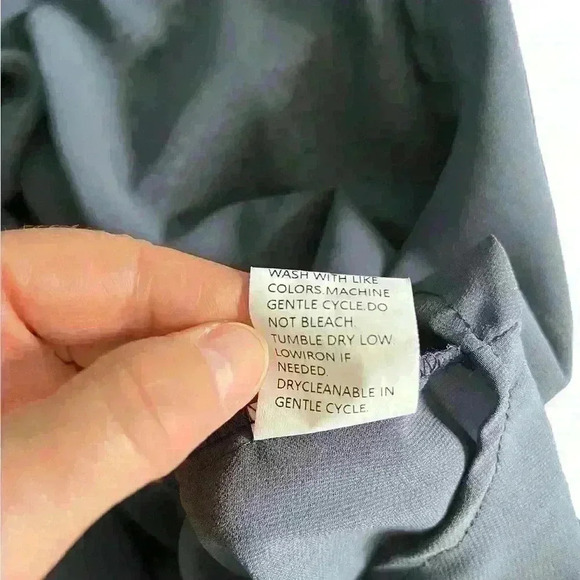 Large Women’s Blouse Short Sleeve Tie Keyhole Front Flowy with Lining Blue White - Picture 7 of 9